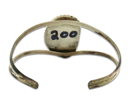 Vintage Navajo Bracelet 925 Silver Natural Blue Turquoise Native American Artist