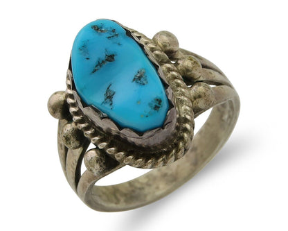 Navajo Handmade Ring 925 Silver Sleeping Beauty Artist C.80's
