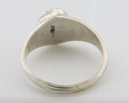 Navajo Ring 925 Silver Natural Blue Turquoise Native American Artist C.80's