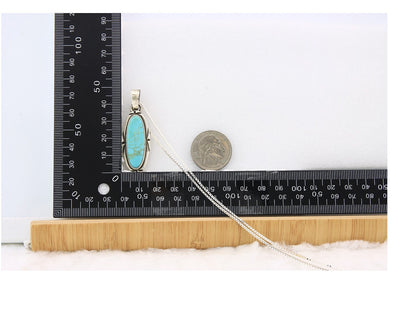 Navajo Necklace Sterling Silver Authentic Turquoise Vintage Native Artist
