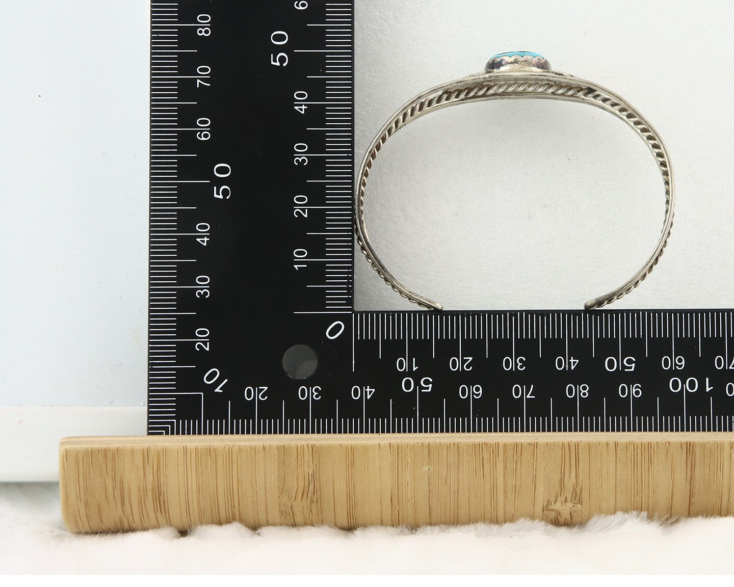 Vintage Navajo Bracelet 925 Silver Turquoise Handmade Signed L T Chee