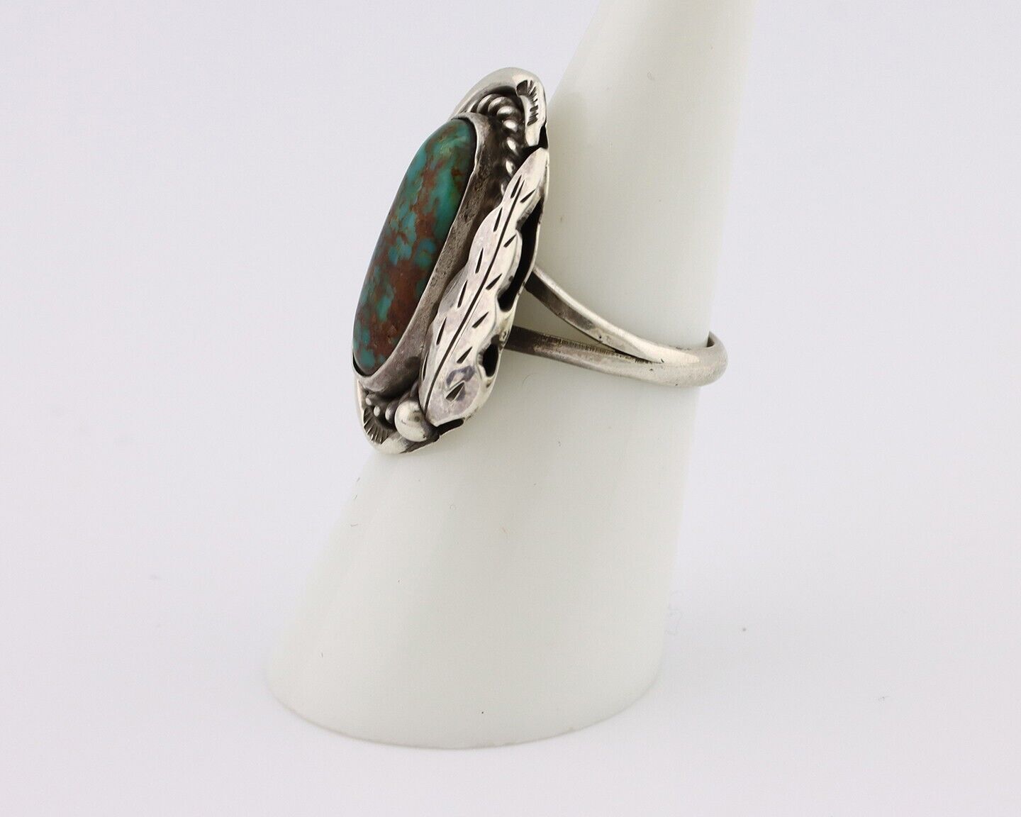 Navajo Handmade Ring 925 Silver Turquoise Native American Artist C.80's