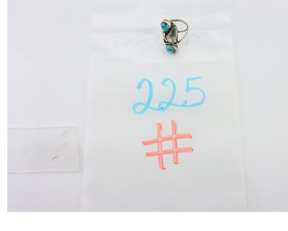 Navajo Handmade Ring 925 Silver Kingman Turquoise Native American Artist C.80's