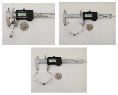 Navajo Hand Stamped Cuff Bracelet Turquoise 925 Silver Native American Artist