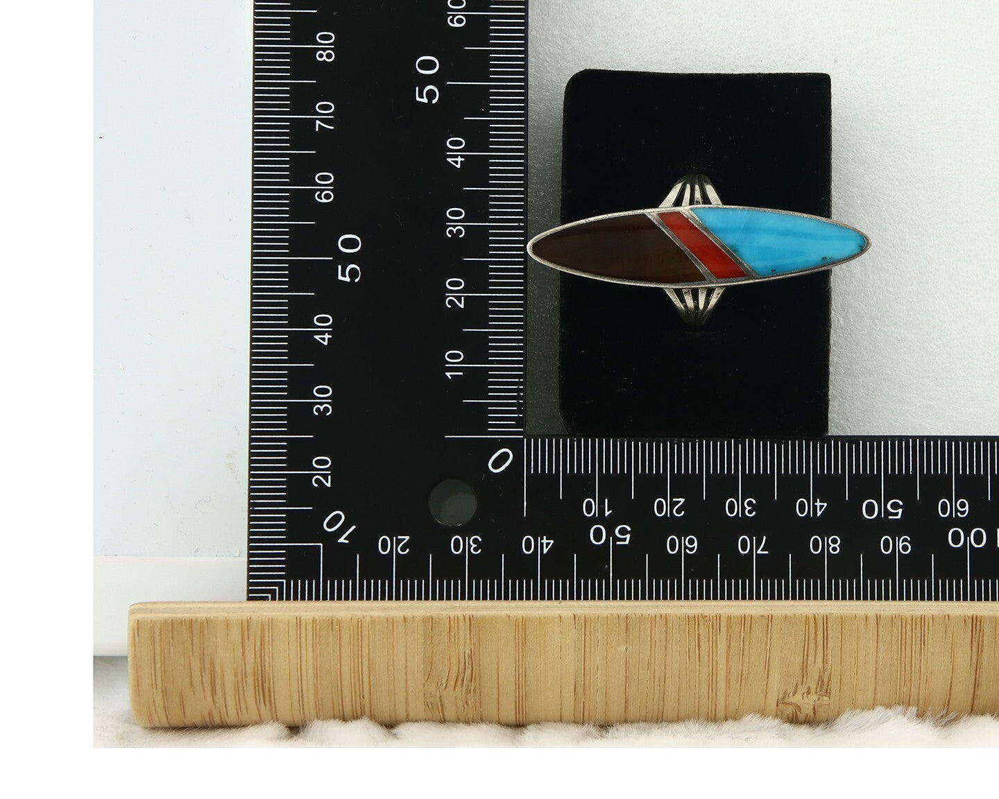Vintage Navajo Ring 925 Sterling Silver Turquoise Handmade Size 7.5