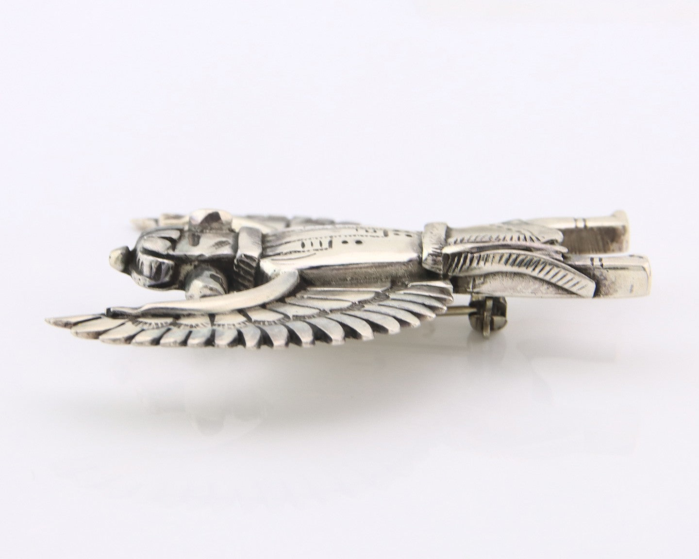 Navajo Dancer Pin Sterling Silver Hand Stamped Native American Artist