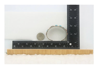 Navajo Cuff Bracelet Sterling Silver Natural Gemstone Vintage Native American