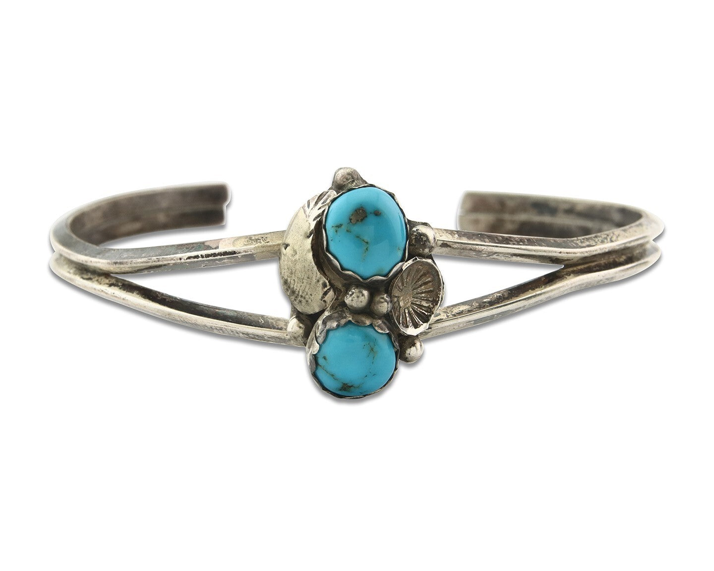 Vintage Navajo Bracelet 925 Silver Turquoise Handmade Authentic Native Artist