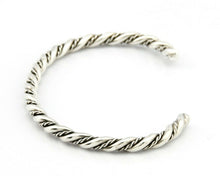 Navajo 4.0 mm Wide 925 Solid Sterling Silver Handmade Hand Stamped Cuff Bracelet