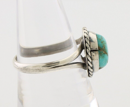 Navajo Ring 925 Silver Natural Blue Turquoise Native American Artist C.80's