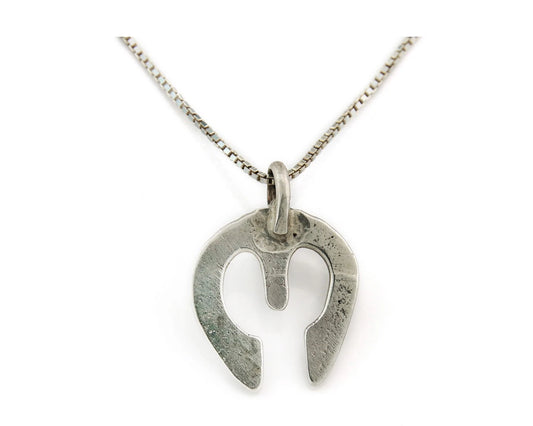 Navajo Naja Necklace Sterling Silver Coral Vintage Sand Cast Native Artist