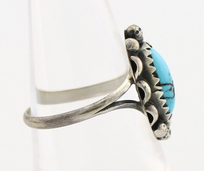 Navajo Ring 925 Silver Turquoise Artist Signed SkyStone Creations C.80's