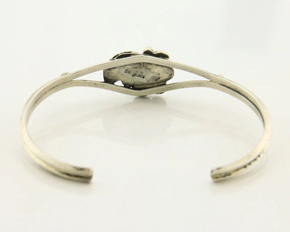 Navajo Cuff Bracelet 925 Sterling Silver Turquoise Vintage Handmade