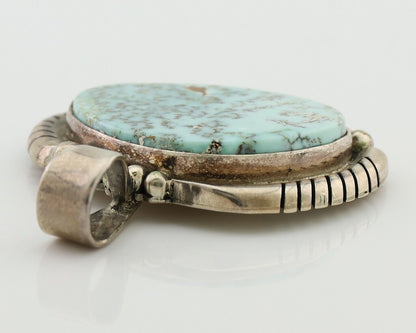 Navajo Turquoise Pendant 925 Silver Artist Signed Doug Zachary C.80's