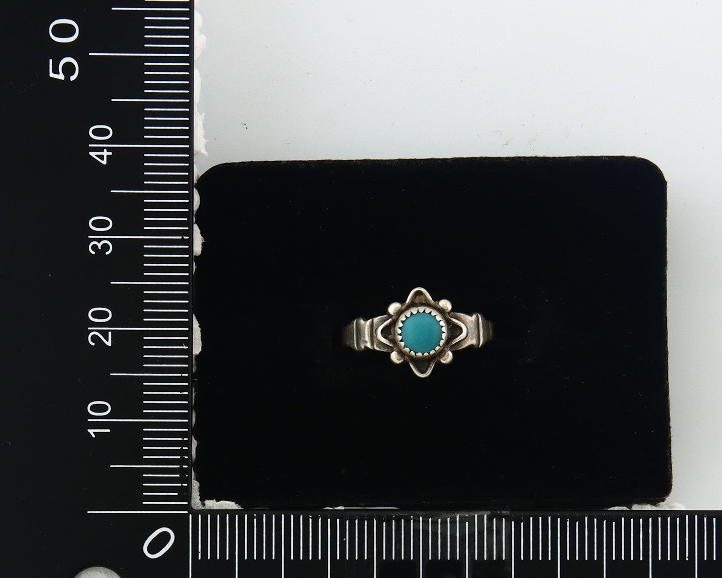 Vintage Navajo Ring 925 Sterling Silver Traditional Authentic Turquoise