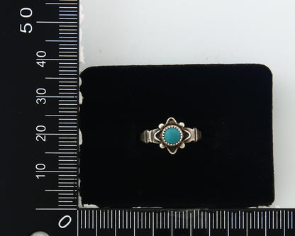 Vintage Navajo Ring 925 Sterling Silver Traditional Authentic Turquoise