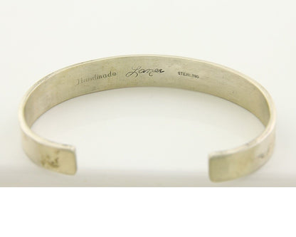 Navajo Bracelet 925 Silver Handmade Cuff Artist Signed Troy Laner C.80's