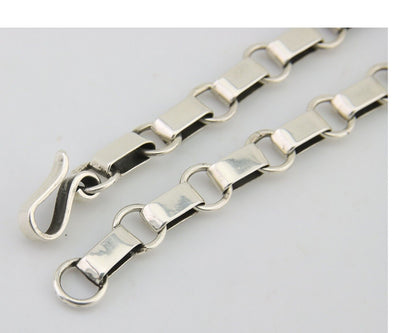 Navajo Turquoise Necklace 925 Silver Natural Blue Native American Artist C.80's