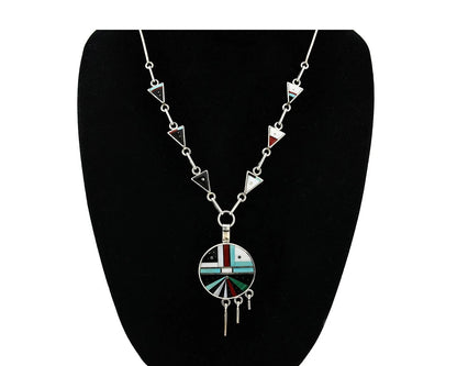 Navajo Necklace Natural Gemstone Handmade Vintage Signed H. Smith