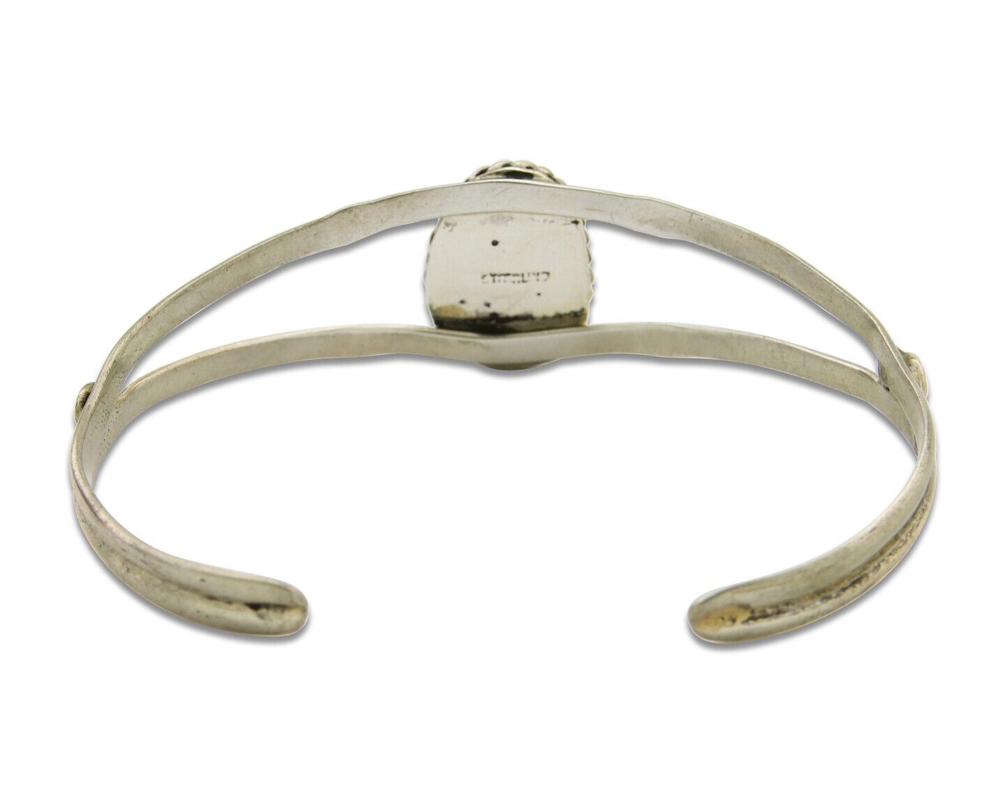 Navajo Cuff Bracelet 925 Silver Turquoise Native American Artist Handmade C.80's