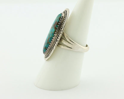 Navajo Ring 925 Silver Natural Turquoise Native Artist Signed M Begay C.80's