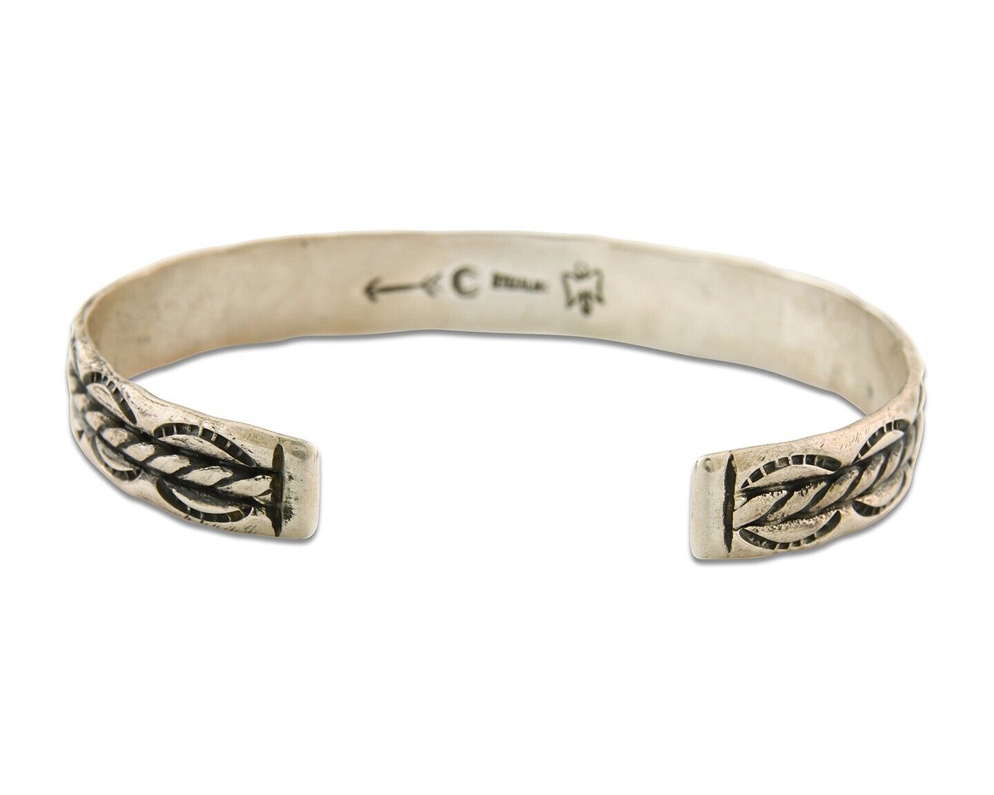 Men Navajo Bracelet 925 Silver Handmade Artist Signed C Montoya C.80s