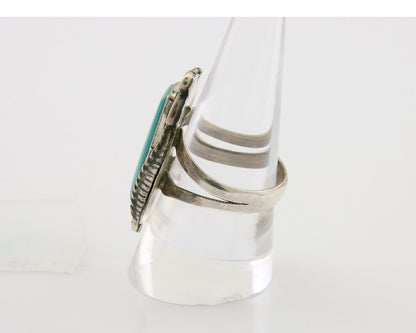 Navajo Handmade Ring 925 Silver Natural Turquoise Native Artist C.80's