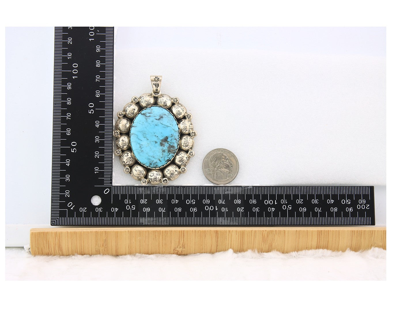 Navajo Pendant Sterling Silver Authentic Turquoise Vintage Artist Signed