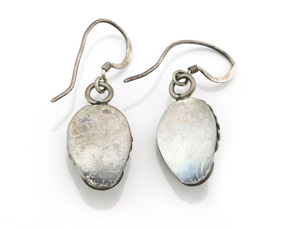 Navajo Dangle Earrings Sterling Silver Natural Turquoise Vintage