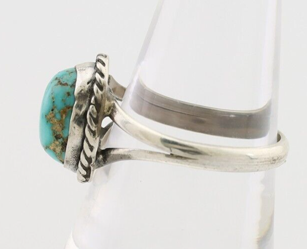 Navajo Ring 925 Silver Natural Blue Turquoise Native American Artist C.80's