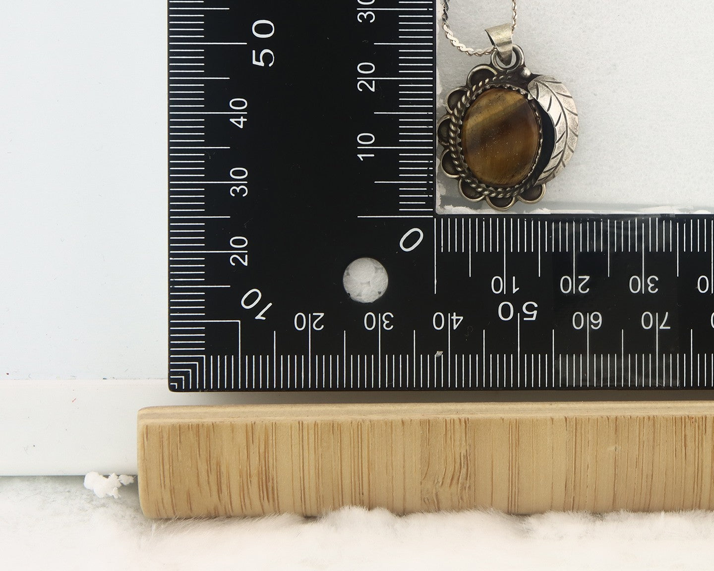 Navajo Sterling Silver Necklace Authentic Tiger Eye Sapphire Vintage Handmade