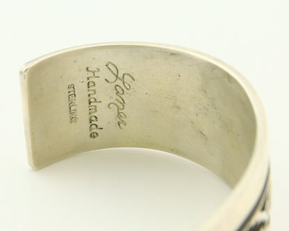 Navajo Bracelet 925 Silver Artist Signed Troy Laner Cuff C.80's