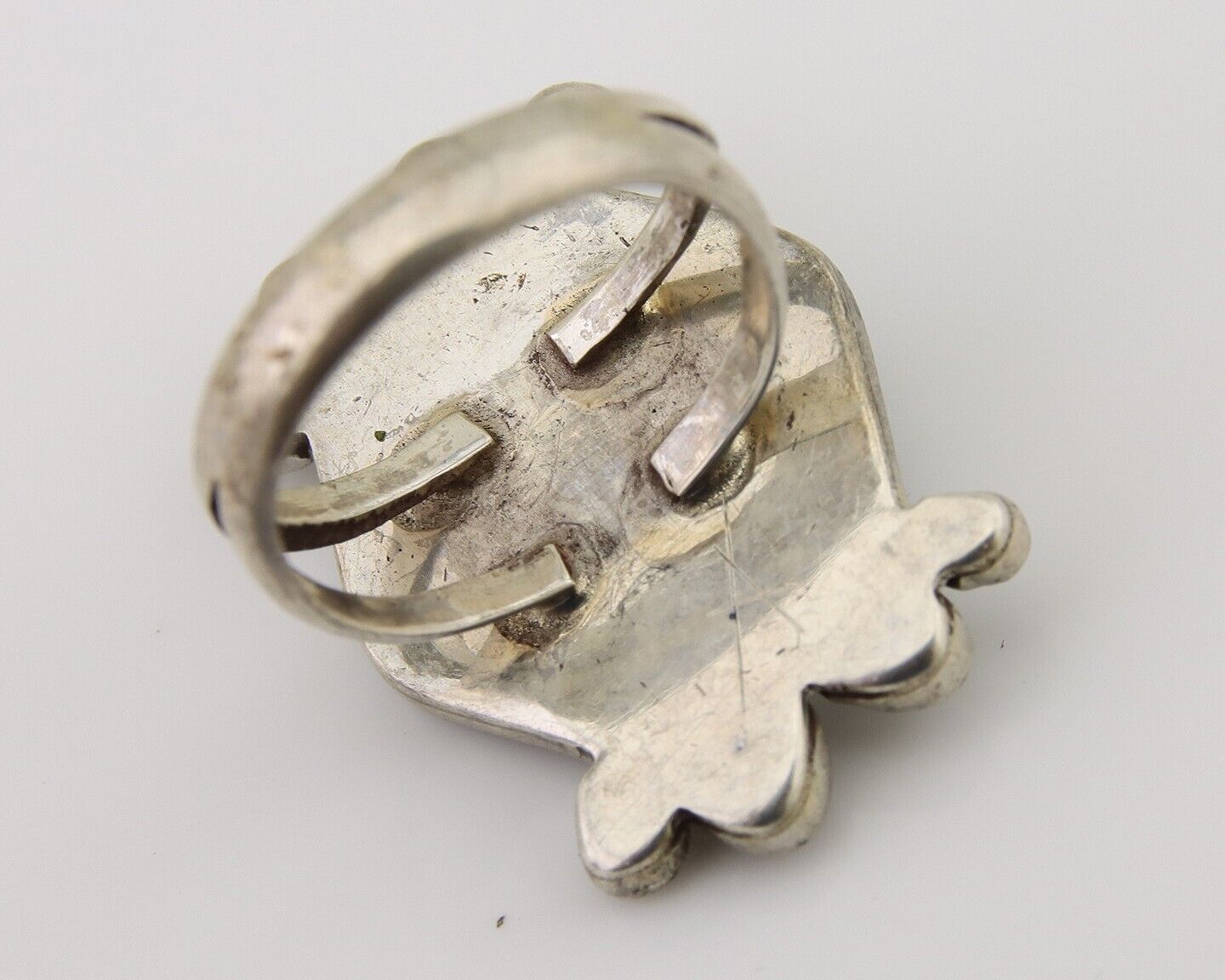 Navajo Handmade Ring 925 Silver Natural Arizona Turquoise Artist C.80's