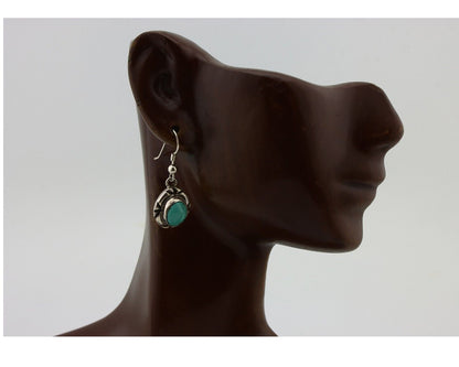 Navajo Earrings 925 Silver Arizona Turquoise Native American Artist C.80s