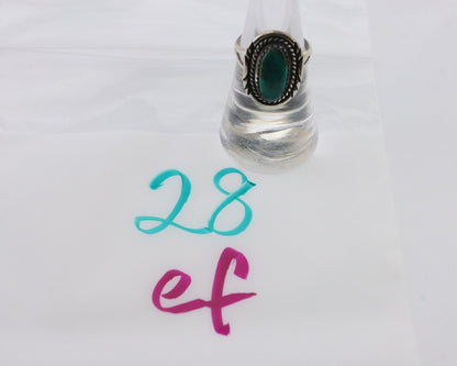 Navajo Handmade Ring 925 Silver Kingman Turquoise Size 6.25 C.80's