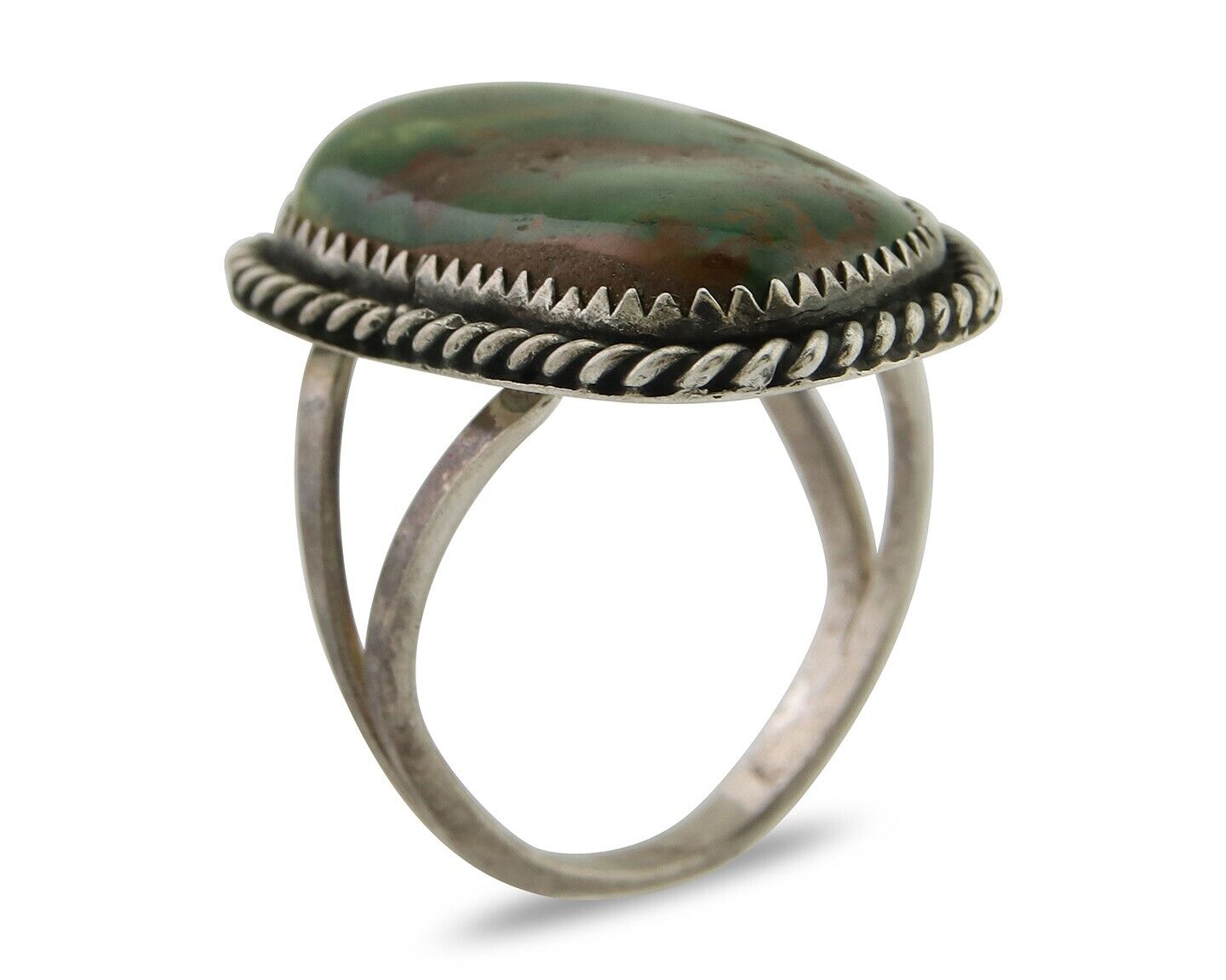 Navajo Handmade Ring 925 Silver Manassas Turquoise Native Artist C.80's