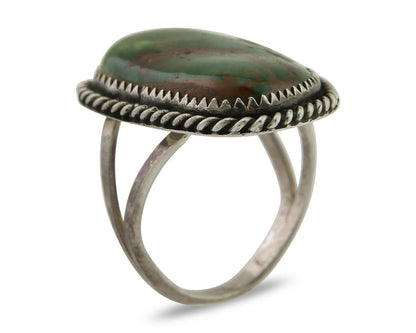 Navajo Handmade Ring 925 Silver Manassas Turquoise Native Artist C.80's