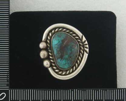 Vintage Ring 925 Sterling Authentic Turquoise Artist Signed Yazzie Size 7.25