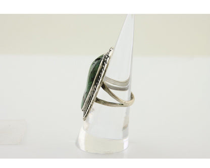 Navajo Ring 925 Silver Damele Turquoise Artist Siged E. A. C.80's