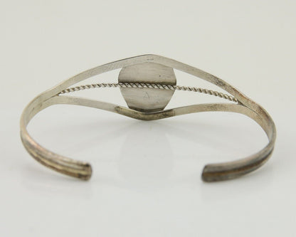 Navajo Paw Bracelet 925 Silver Blue Turquoise Native American Artist C.80's