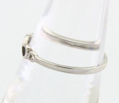 Infinity Heart Promise Ring 925 Solid Silver Size 8.0