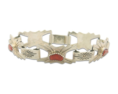 Vintage Navajo Bracelet 925 Silver Handmade Authentic Traditional Signed DM