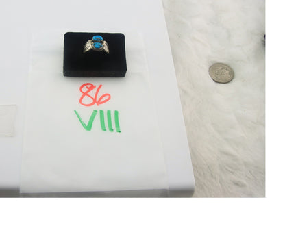 Navajo Ring Sterling Silver Authentic Vintage Turquoise Size 9.5
