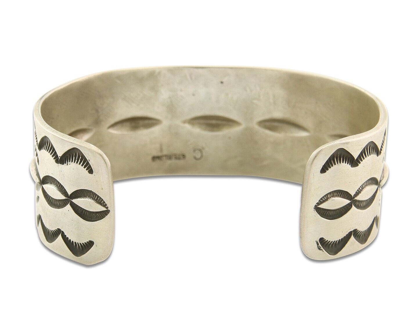 Navajo Bracelet 925 Silver Artist Signed Calvin Spencer Cuff C.80's