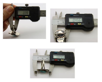 Navajo Ring 925 Silver Natural Blue Turquoise Native American Artist C.80's