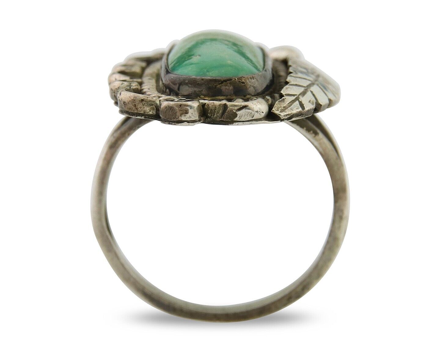 Navajo Ring .925 Sterling Blue Turquoise Artist Signed R Yazzie C.80's