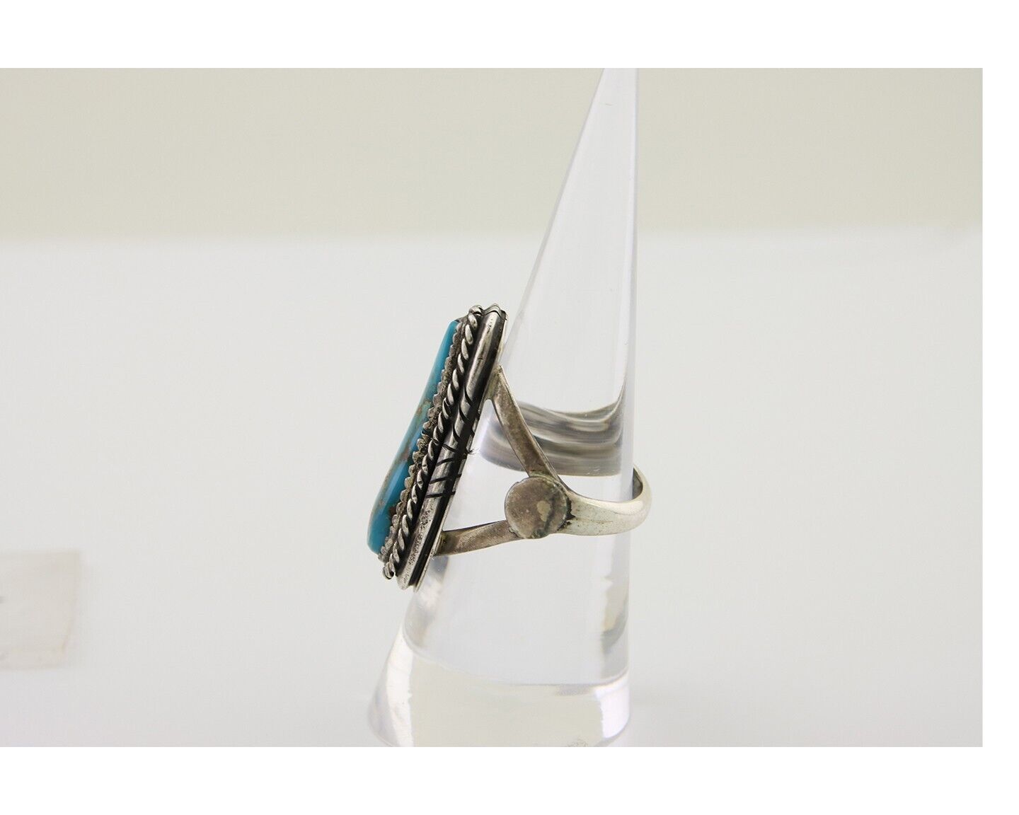 Navajo Handmade Ring 925 Silver Turquoise Native American Artist C.80's