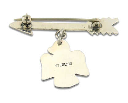 Navajo Pin Sterling Silver Thunderbird Arrow Artist Native American Artist