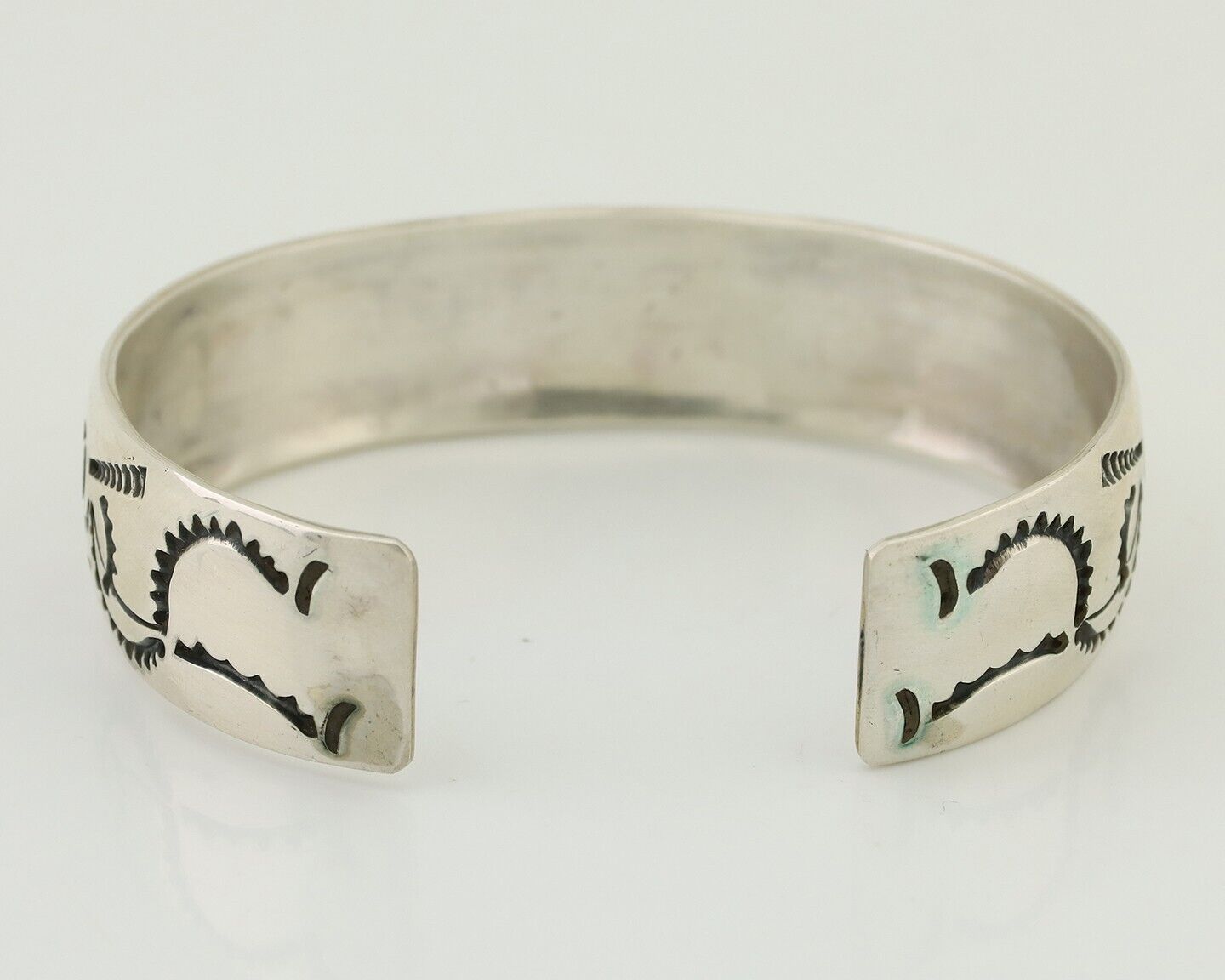 Navajo Inlay Bracelet 925 Silver Turquoise & Coral Signed Stanely Bain C.80's