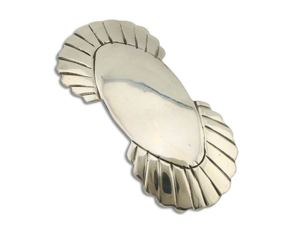 Women's Navajo Hair Clip Hand Stamped 925 Silver Artist Signed C Montoya C.80's